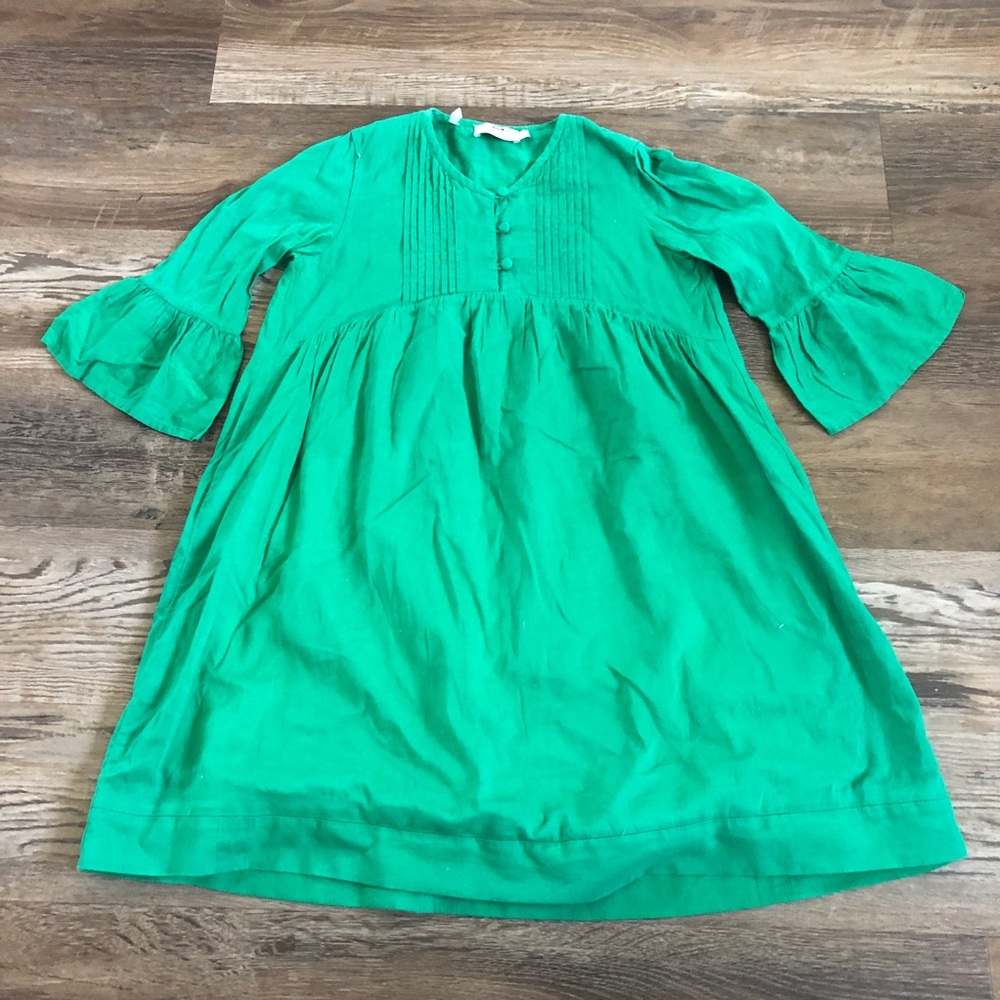 Cyrillus Paris girls green dress 8